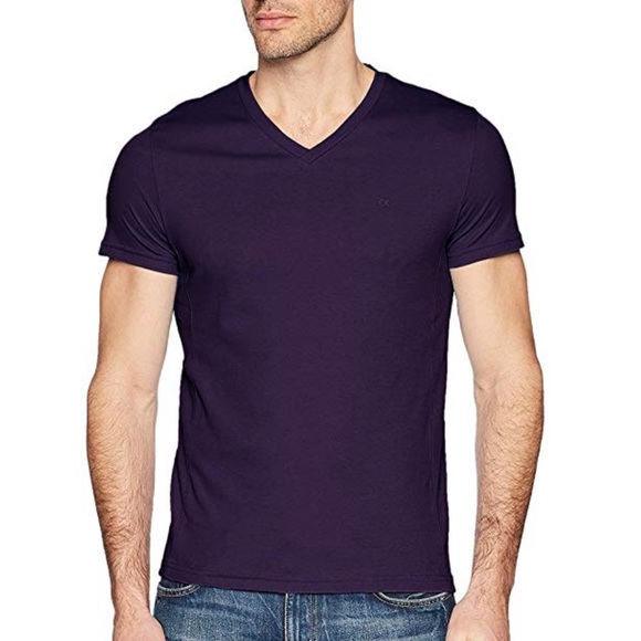 Calvin Klein Other - Calvin Klein Short Sleeve V-Neck Purple T-Shirt